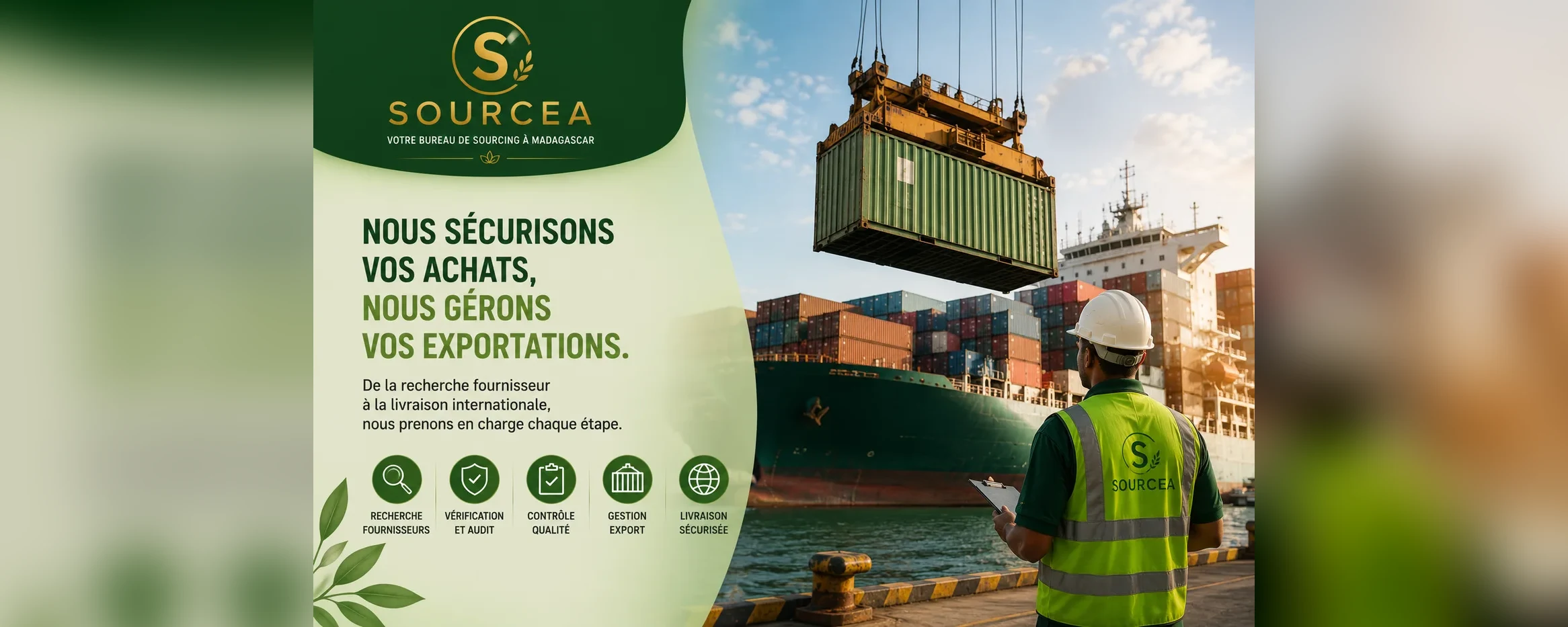 Nous sécurisons vos achats et gérons vos exportations, de la recherche à la livraison