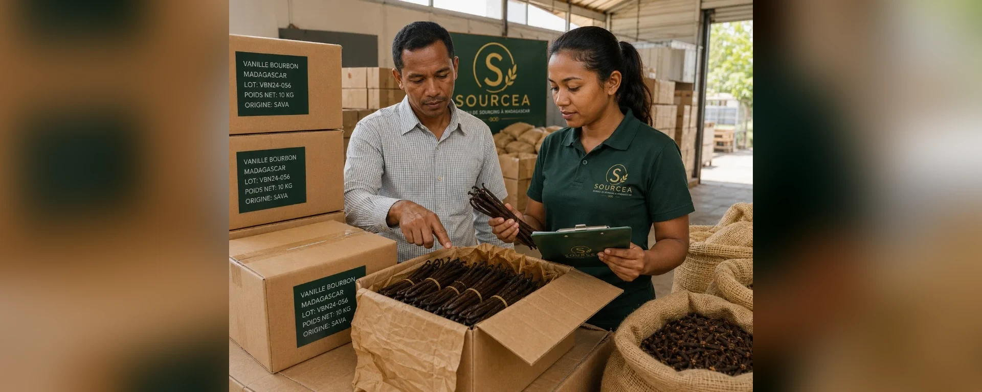 Contrôle qualité de vanille Bourbon Madagascar par une agente SOURCEA